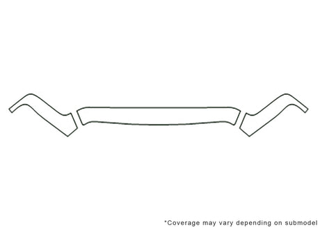ram 3M Clear Bra Hood Precut PPF Diagram