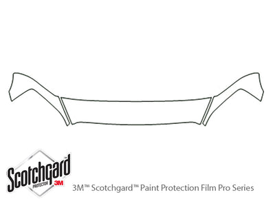 ram 3M Clear Bra Hood Precut PPF Diagram