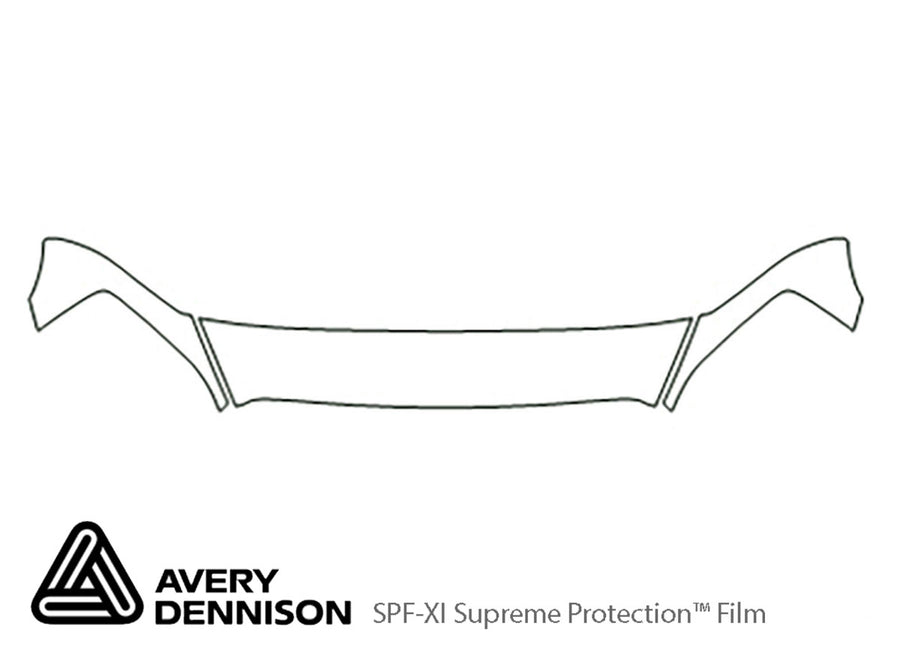 ram Avery Dennison Clear Bra Hood Precut PPF Diagram