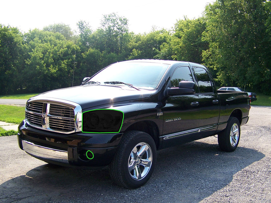 dodge ram 2006-2008 Headlight Tint Location