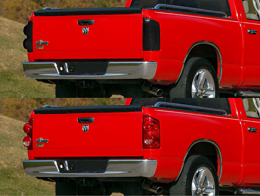 ram Before and After Smoked Taillights