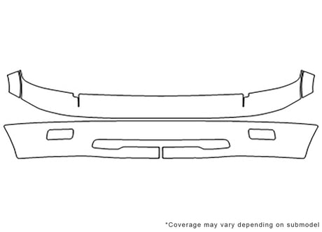 ram 3M Clear Bra Bumper Precut PPF Diagram