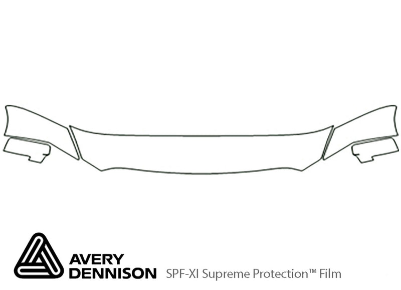 ram Avery Dennison Clear Bra Hood Precut PPF Diagram