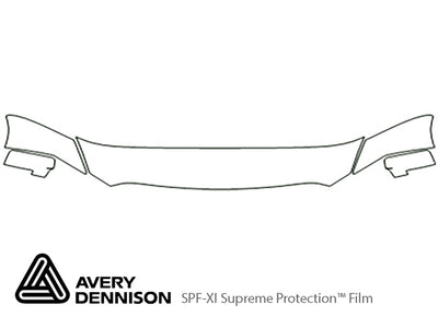 ram Avery Dennison Clear Bra Hood Precut PPF Diagram