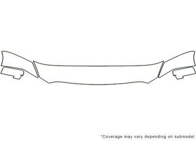 ram Avery Dennison Clear Bra Hood Precut PPF Diagram