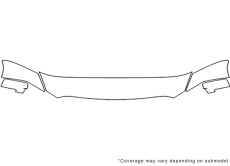 ram Avery Dennison Clear Bra Hood Precut PPF Diagram