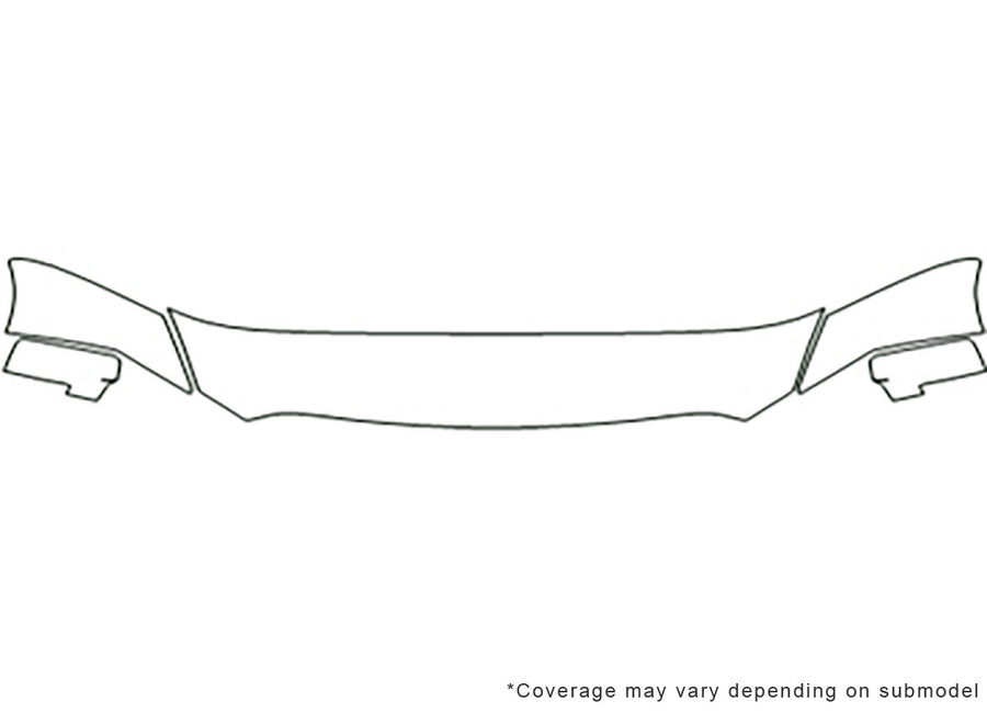 ram 3M Clear Bra Hood Precut PPF Diagram