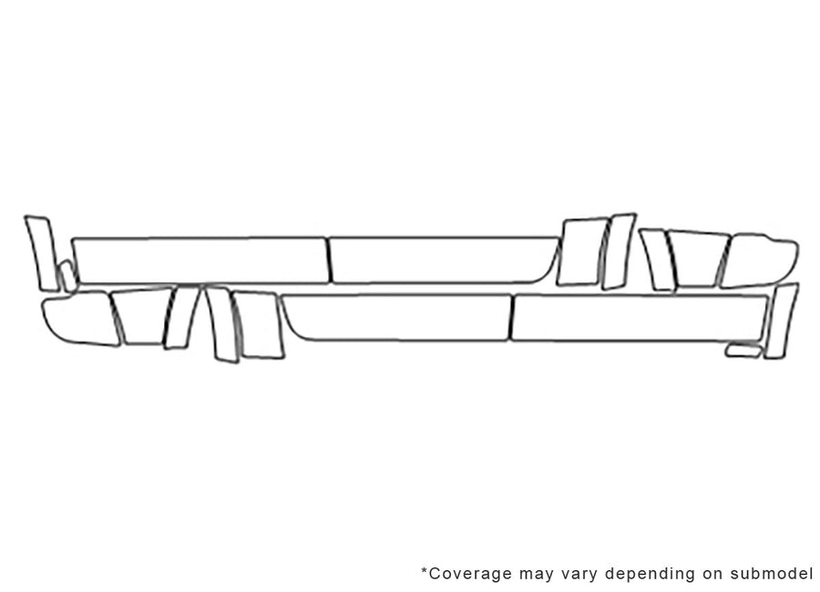 ram Avery Dennison Clear Bra Door Splash Precut PPF Diagram