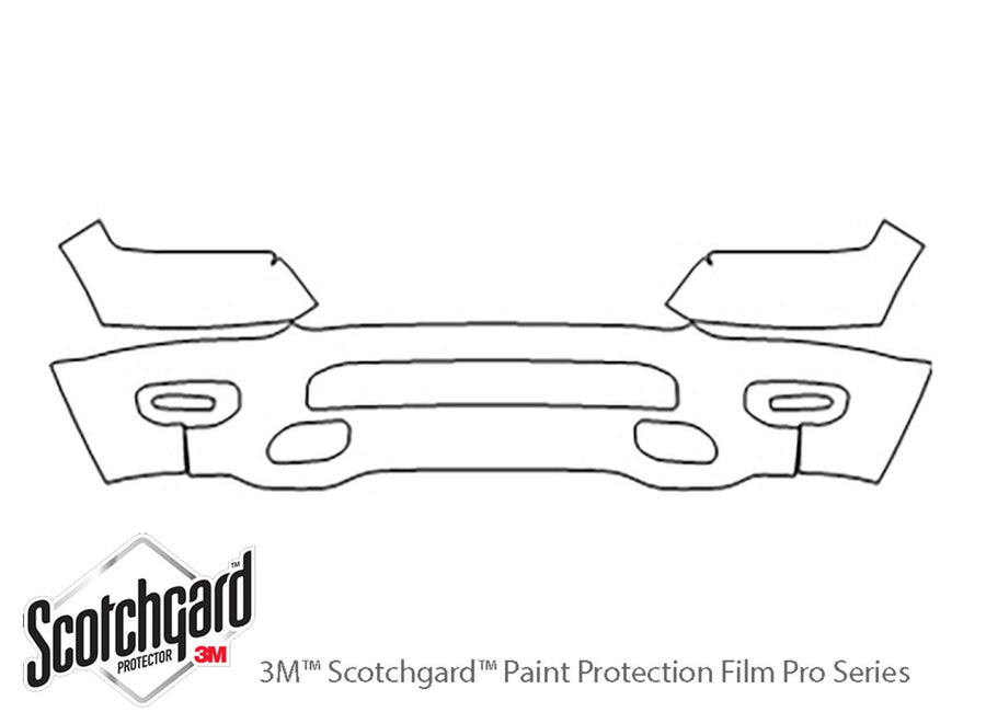 ram 3M Clear Bra Bumper Precut PPF Diagram