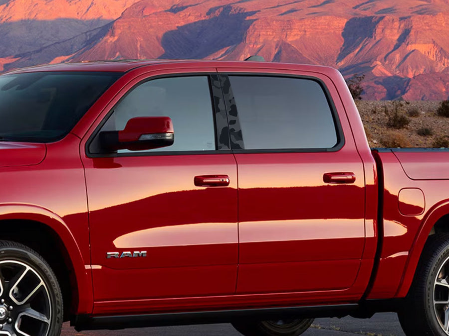dodge ram 2019-2024 (crew cab / quad cab) Camo Pillar Cover Diagram