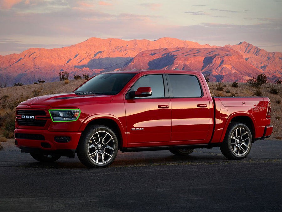 dodge ram 2019-2023 (1500) Headlight Protection Installation Location