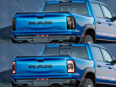ram (with lane departure sensors) Before and After Smoked Taillights