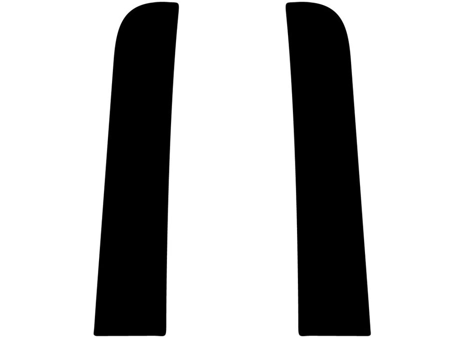 dodge ram 1994-2001 (regular cab) Brushed Aluminum Black Pillar Trim Diagram