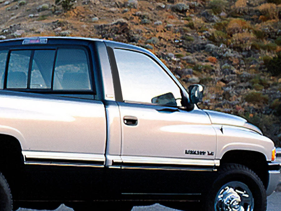 dodge ram 1994-2001 (regular cab) Gloss Black Pillar Cover Diagram
