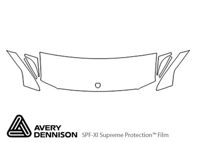 sprinter Avery Dennison Clear Bra Hood Precut PPF Diagram