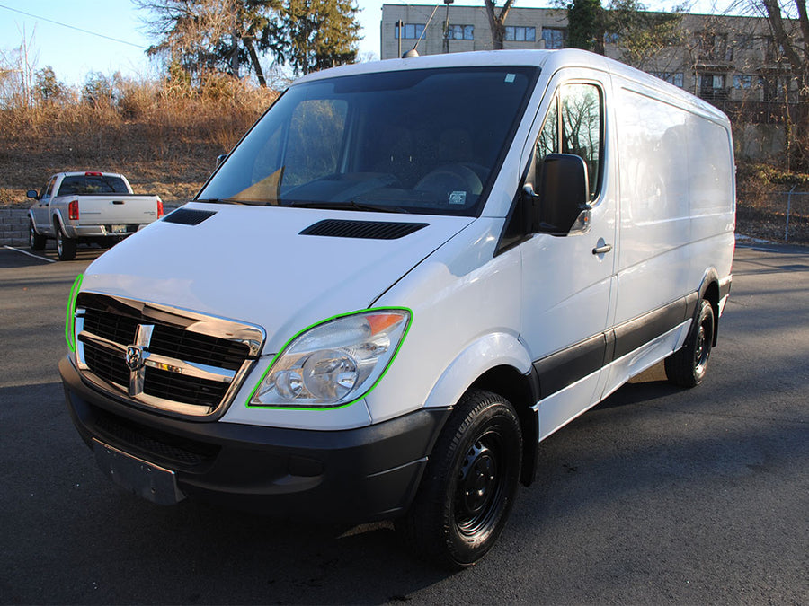 dodge sprinter 2007-2009 Headlight Protection Installation Location