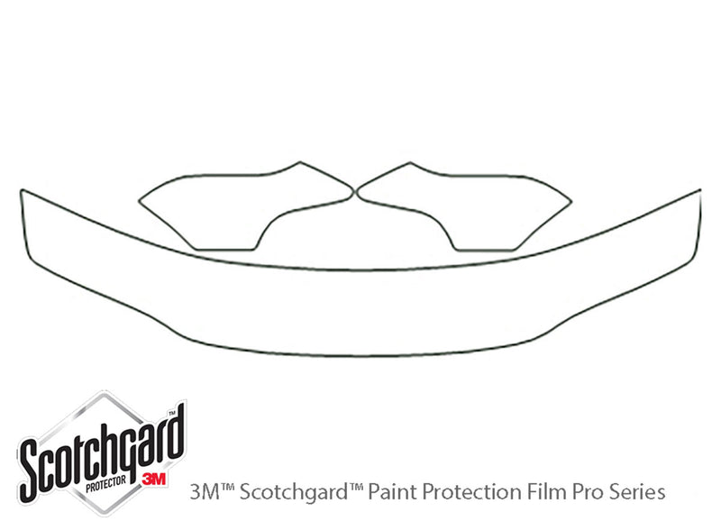 stratus 3M Clear Bra Hood Precut PPF Diagram