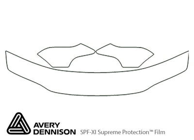 stratus Avery Dennison Clear Bra Hood Precut PPF Diagram