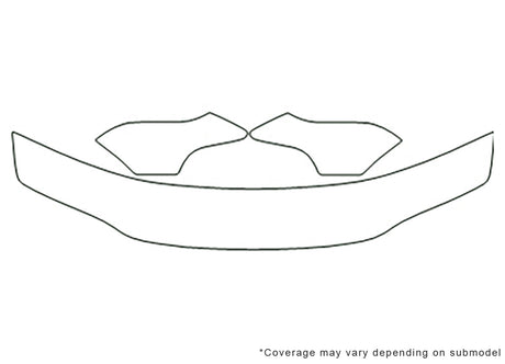stratus 3M Clear Bra Hood Precut PPF Diagram