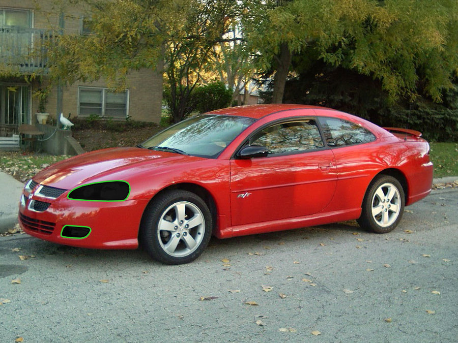 dodge stratus 2003-2005 (coupe) Headlight Tint Location