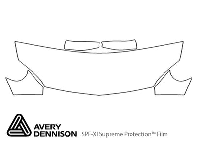 stratus Avery Dennison Clear Bra Hood Precut PPF Diagram