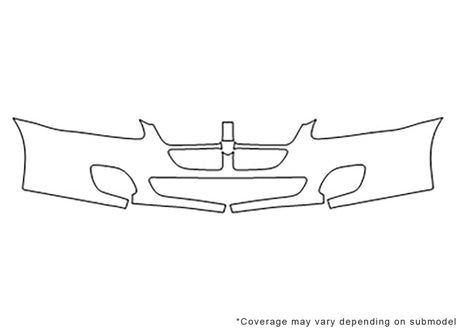 stratus Avery Dennison Clear Bra Bumper Precut PPF Diagram