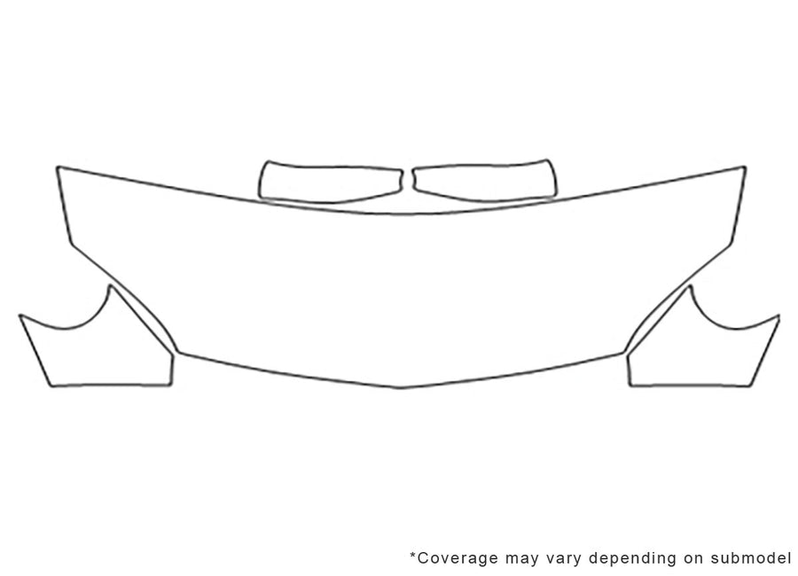 stratus 3M Clear Bra Hood Precut PPF Diagram