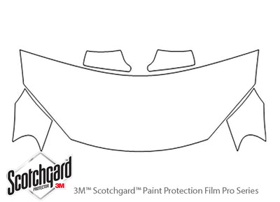 stratus 3M Clear Bra Hood Precut PPF Diagram