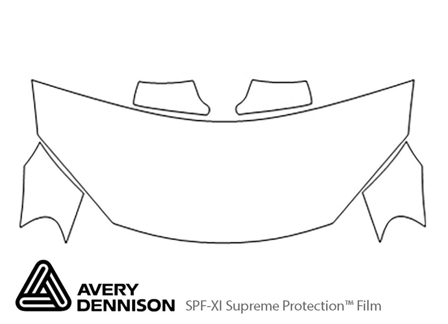 stratus Avery Dennison Clear Bra Hood Precut PPF Diagram