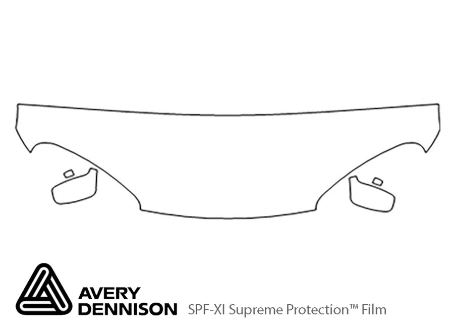 viper Avery Dennison Clear Bra Hood Precut PPF Diagram
