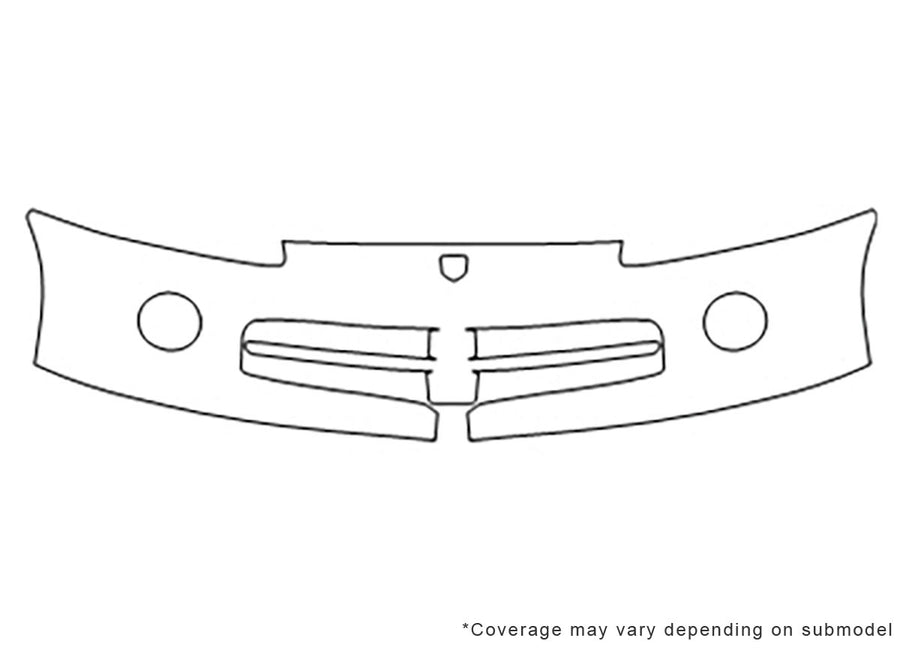viper Avery Dennison Clear Bra Bumper Precut PPF Diagram