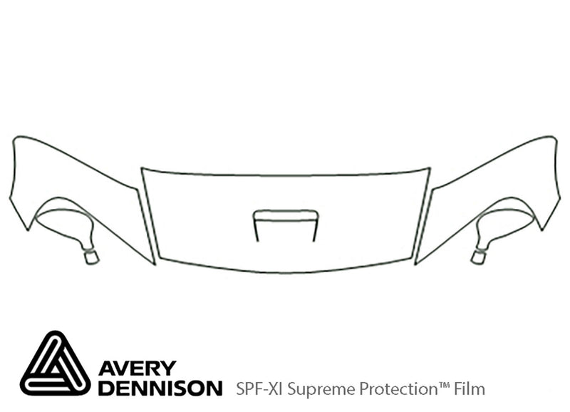 viper Avery Dennison Clear Bra Hood Precut PPF Diagram
