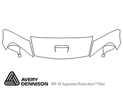viper Avery Dennison Clear Bra Hood Precut PPF Diagram