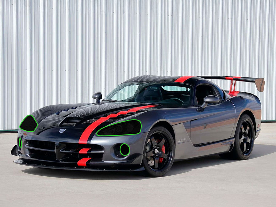 dodge viper 2003-2010 Headlight Tint Location