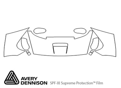 viper Avery Dennison Clear Bra Hood Precut PPF Diagram