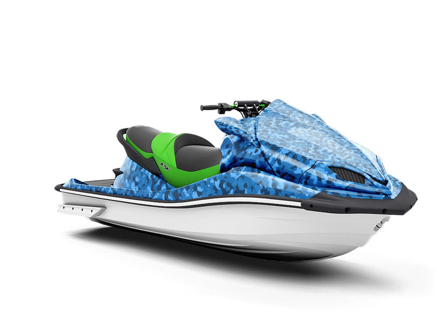 Dodger Puzzle Camouflage Jet Ski Vinyl Customized Wrap