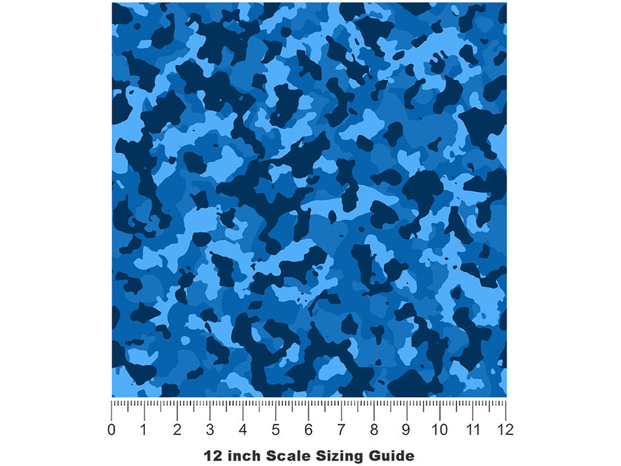 Dodger Puzzle Camouflage Vinyl Film Pattern Size 12 inch Scale~Rwraps Dodger Puzzle Camouflage Sizing Chart~3