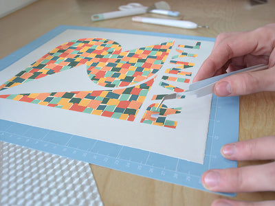 doggy breakfast mosaic Easy Weed Craft Vinyl