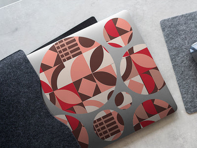 dogwood rose mosaic DIY Laptop Stickers