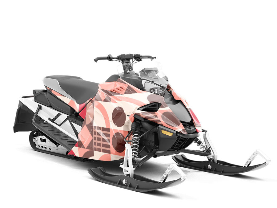 Dogwood Rose Mosaic Custom Wrapped Snowmobile