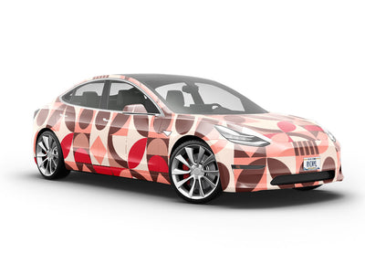Dogwood Rose Mosaic Vehicle Vinyl Wrap