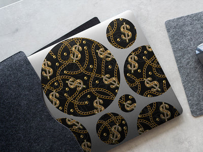 dollar bills bling DIY Laptop Stickers