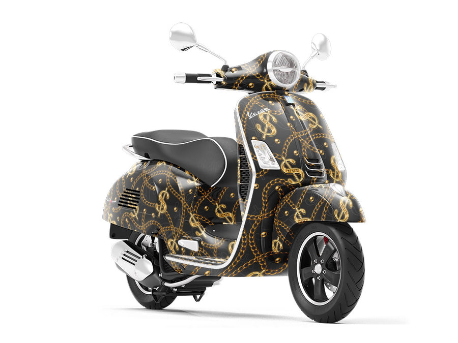 Dollar Bills Bling Vespa Scooter Wrap Film