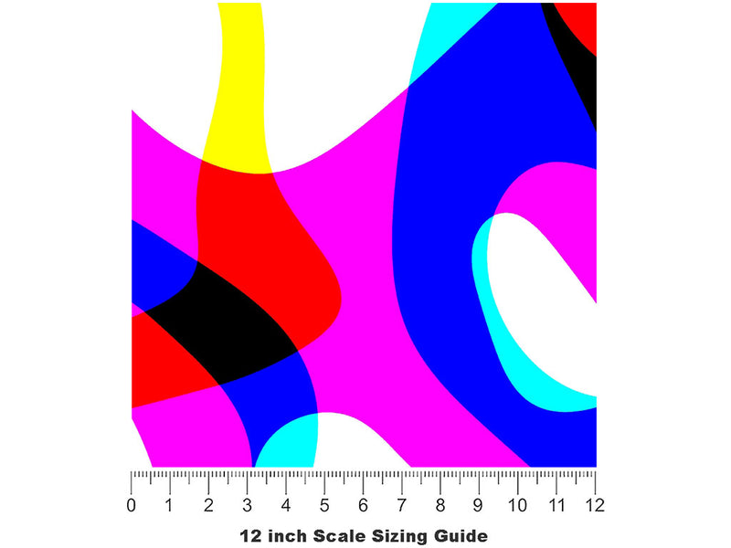 Dont Look Now Retro Vinyl Film Pattern Size 12 inch Scale~Rwraps Dont Look Now Retro Sizing Chart~2