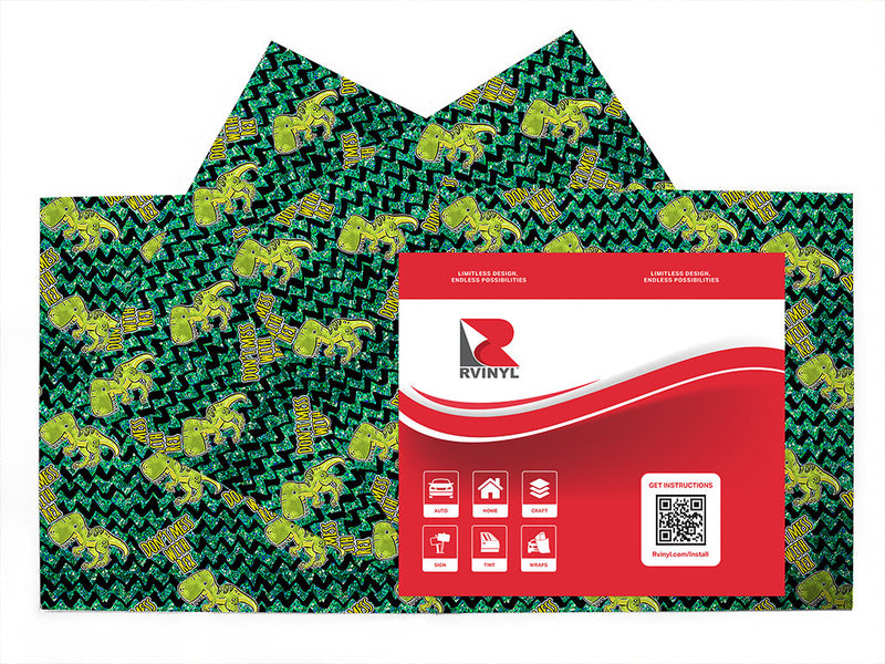 dont mess dinosaur Craft Vinyl Sheet Pack