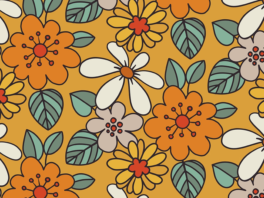 Doris Day Retro Vinyl Wrap Pattern~Rwraps Series 914 Digitally Printed Vinyl Wrap~0