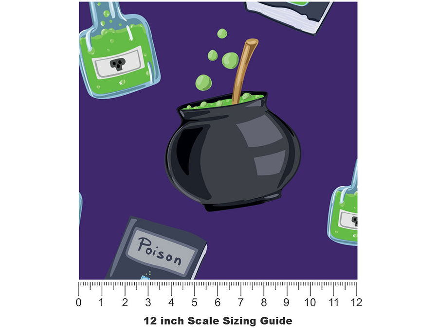 Double Bubble Witch Vinyl Film Pattern Size 12 inch Scale~Rwraps Double Bubble Witch Sizing Chart~2