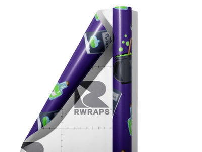 Double Bubble Witch Wrap Film Sheets~Rwraps Series 914 Double Bubble Witch Scrolled Sheet~3