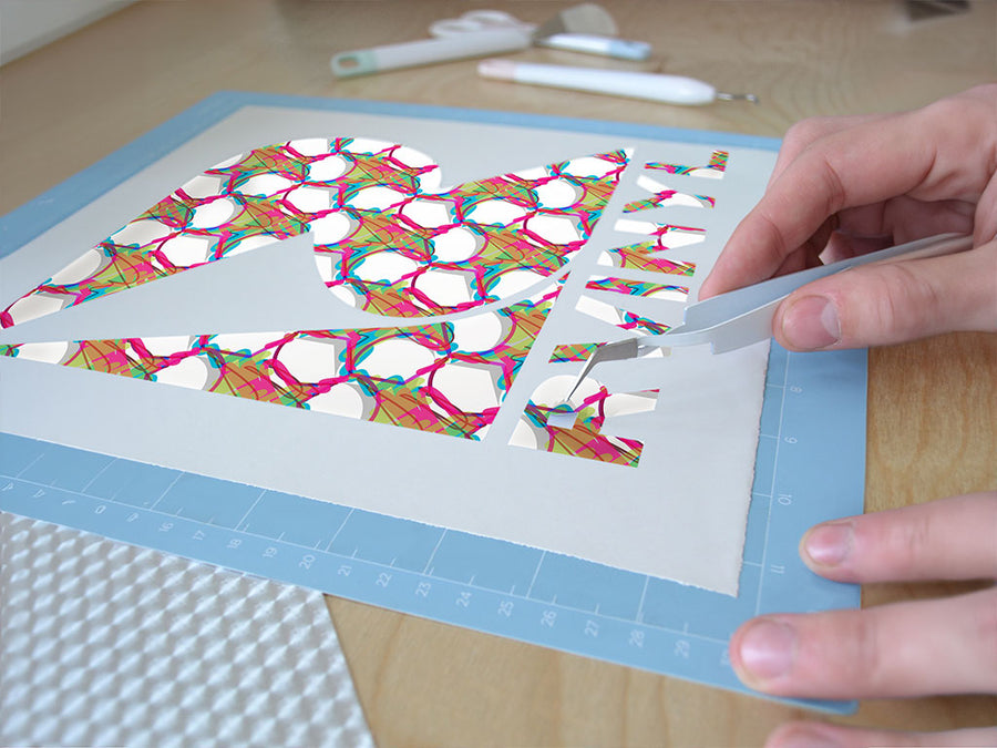 double helix abstract geometric Easy Weed Craft Vinyl