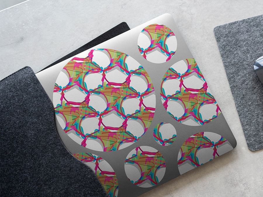 double helix abstract geometric DIY Laptop Stickers